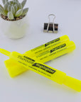 Yellow Desk Style Fluorescent Highlighters (4/Pack)