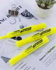 Yellow Desk Style Fluorescent Highlighters (4/Pack)