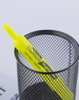 Yellow Desk Style Fluorescent Highlighters (4/Pack)