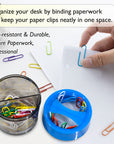 Magnetic Paper Clips Holder w/ No. 1 Paper Clip Assorted Color