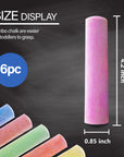 6 Jumbo Sidewalk Chalks