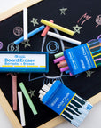 12 Color & 12 White Chalk w/ Eraser Set