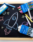 12 Color & 12 White Chalk w/ Eraser Set