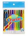 10 Color Mini Twist-Up Propelling Crayons