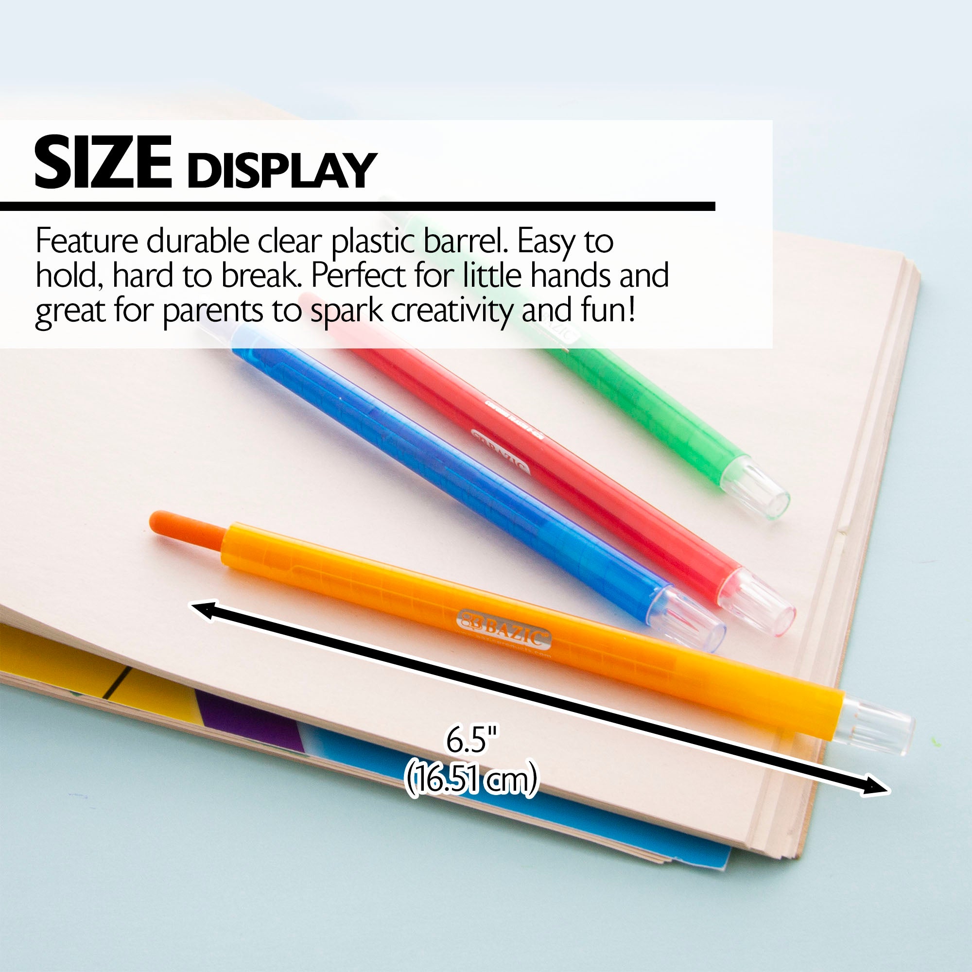 12 Color Twist-Up Propelling Crayons