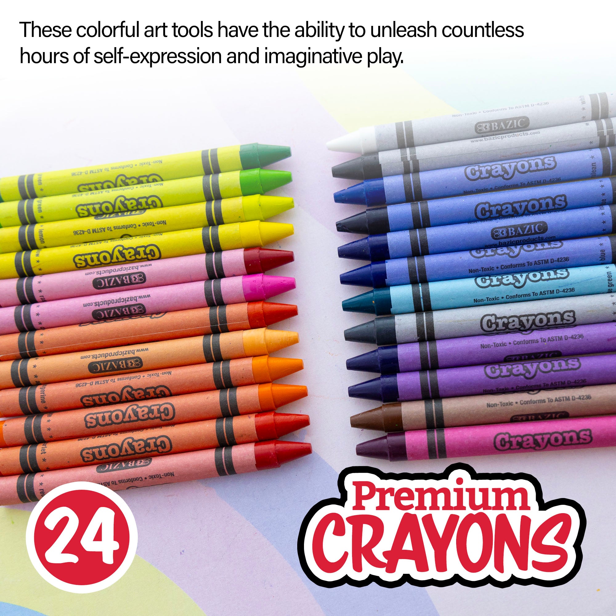 24 Color Premium Crayons