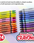 24 Color Premium Crayons