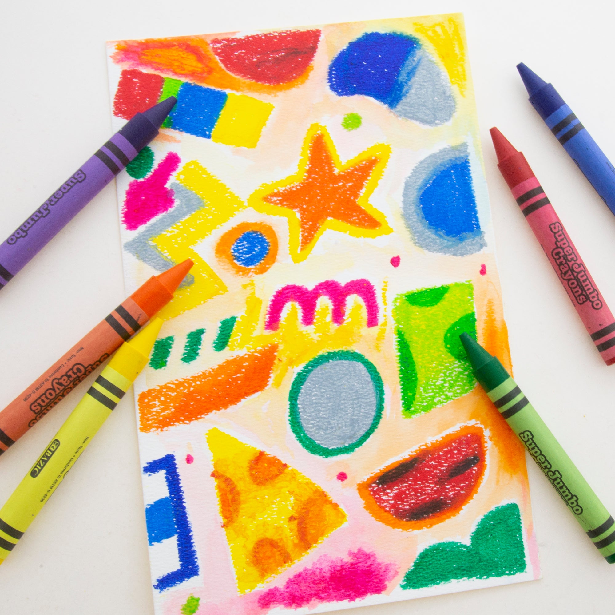 8 Color Premium Super Jumbo Crayons