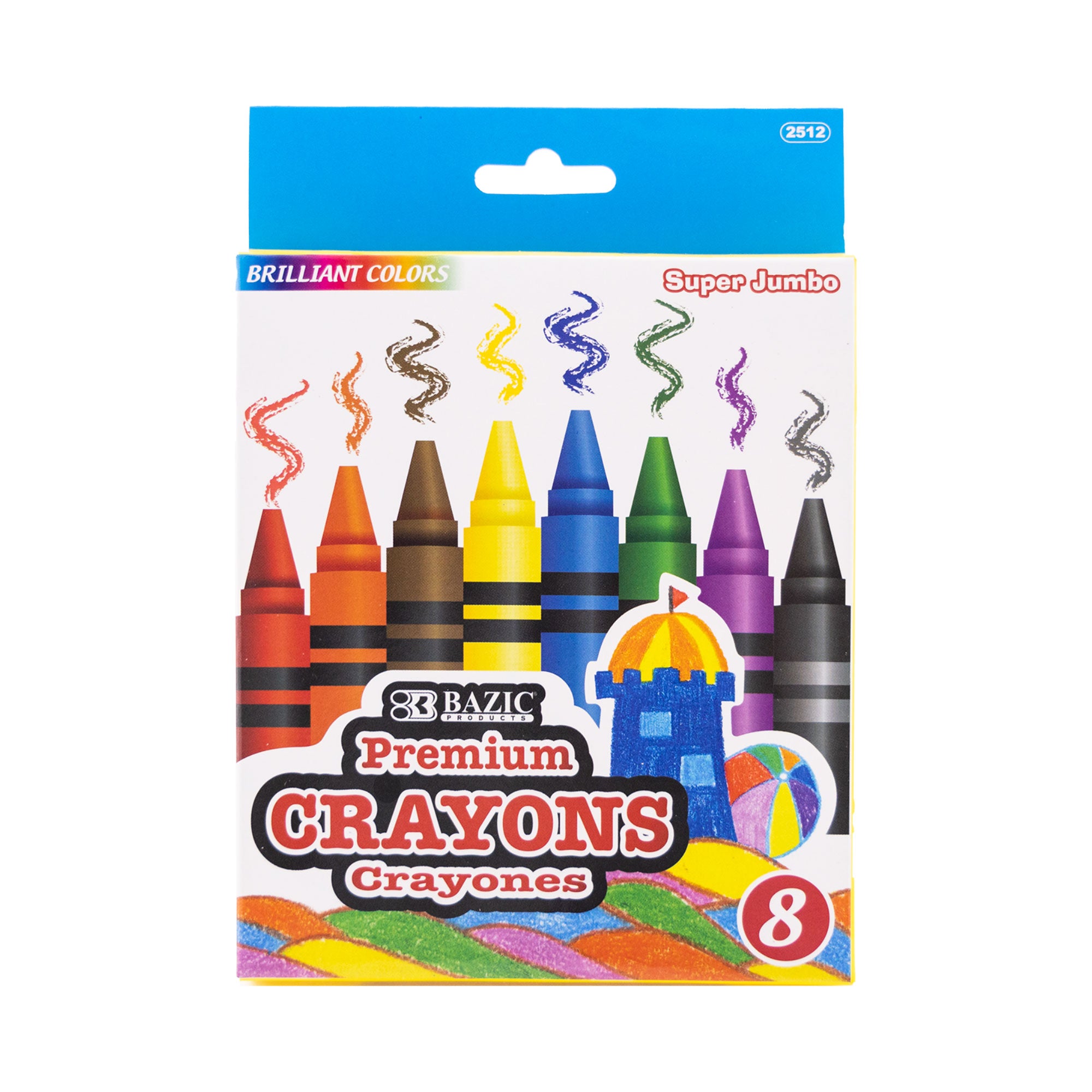 8 Color Premium Super Jumbo Crayons