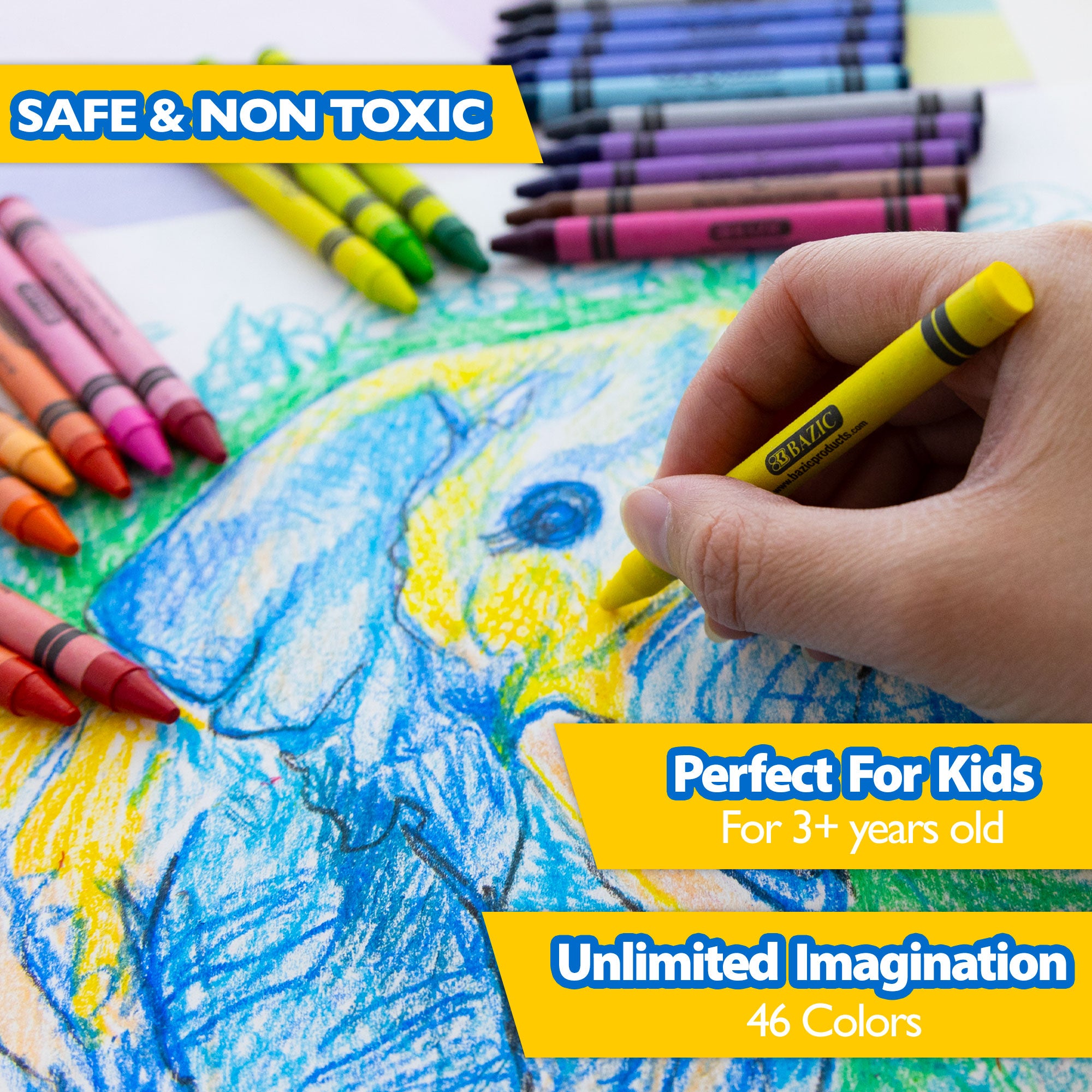 64 ct. Premium Crayons w/sharpener