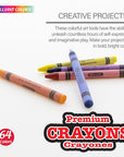 64 ct. Premium Crayons w/sharpener