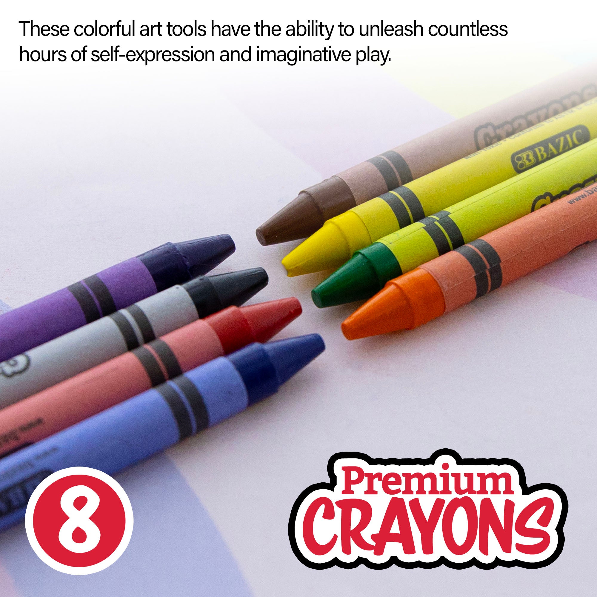 8 Color Premium Crayons