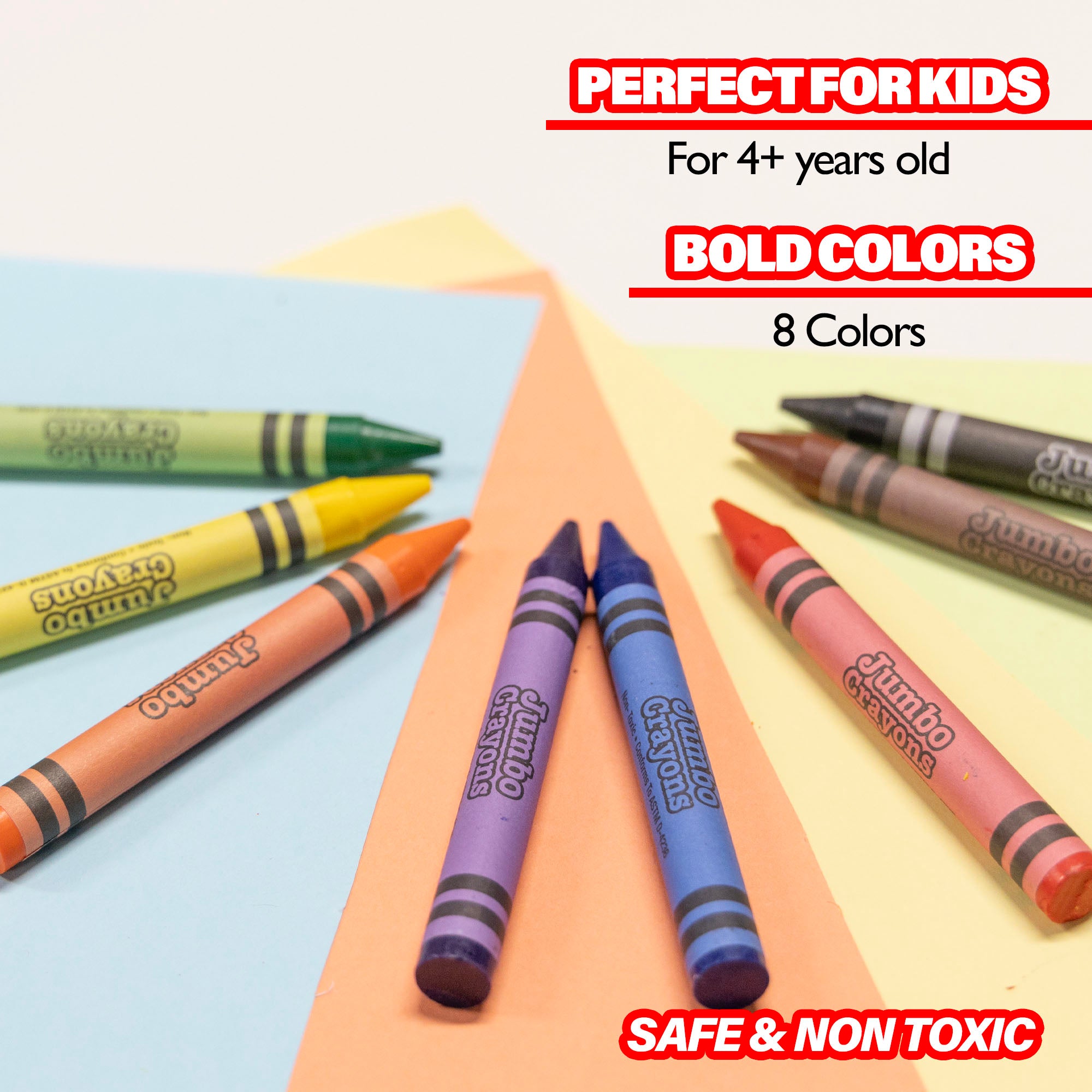 8 Color Premium Jumbo Crayons