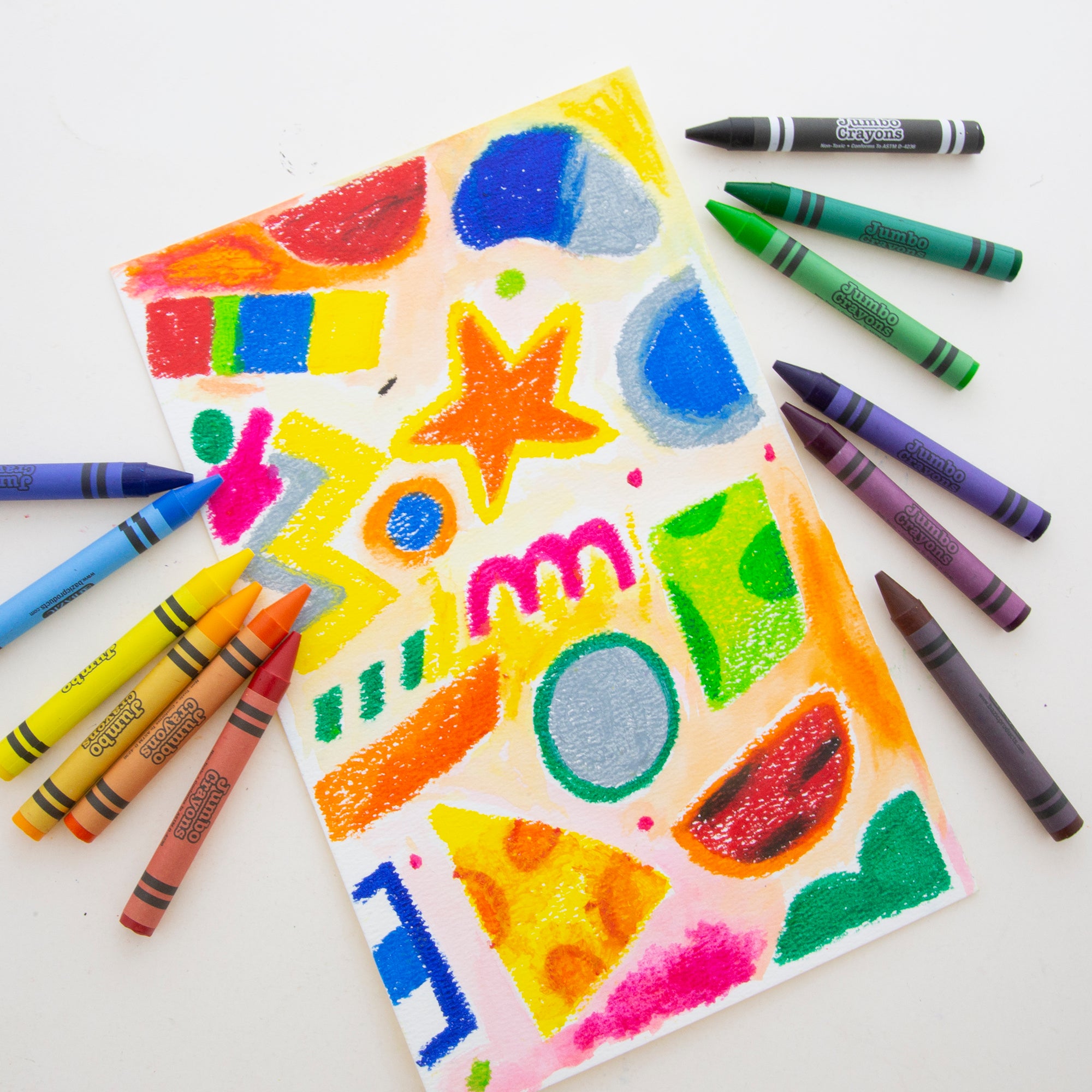 12 Color Premium Jumbo Crayons