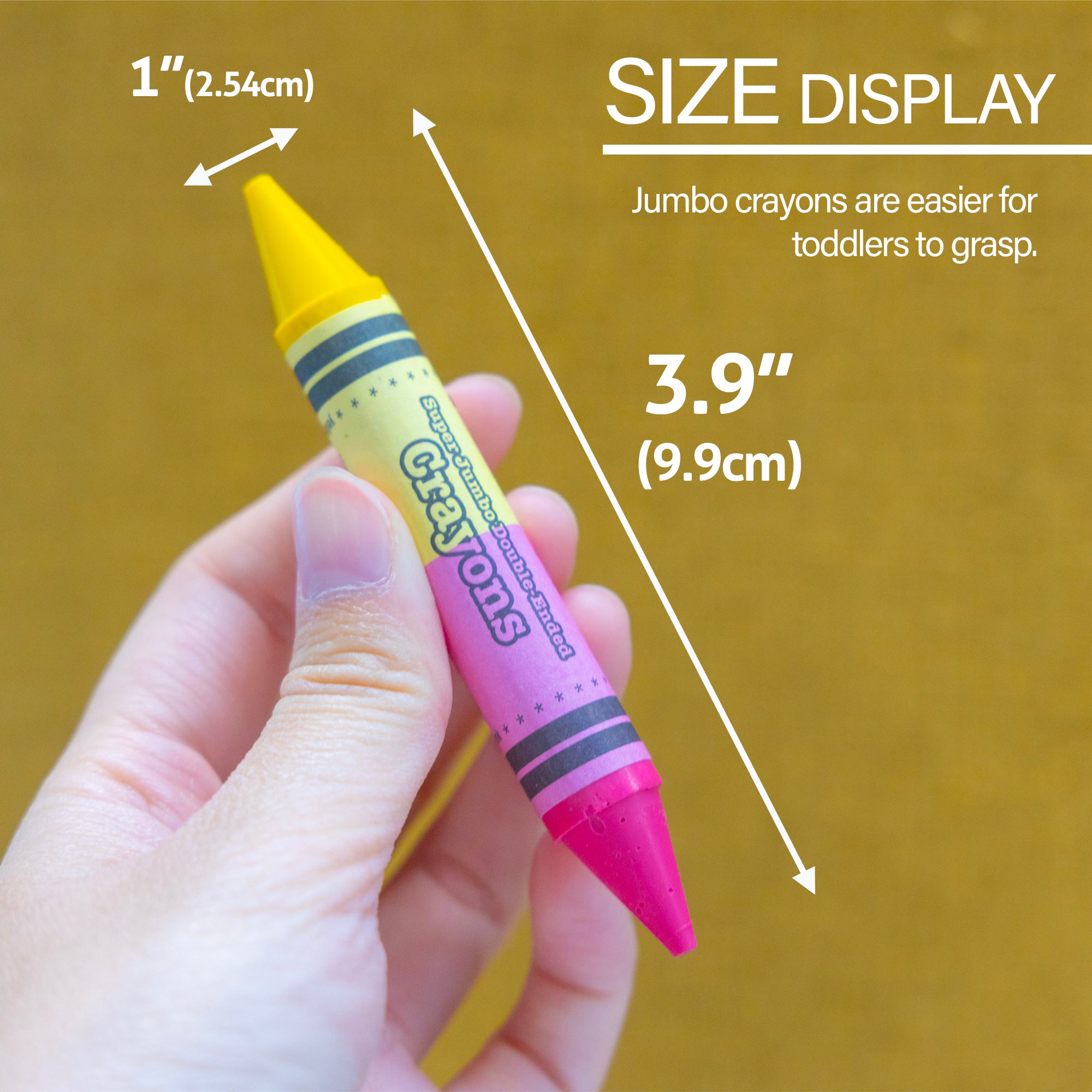 12 Color Double-Ended Premium Super Jumbo Crayons