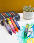 12 Color Double-Ended Premium Super Jumbo Crayons