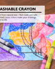 24 Color Washable Premium Crayons