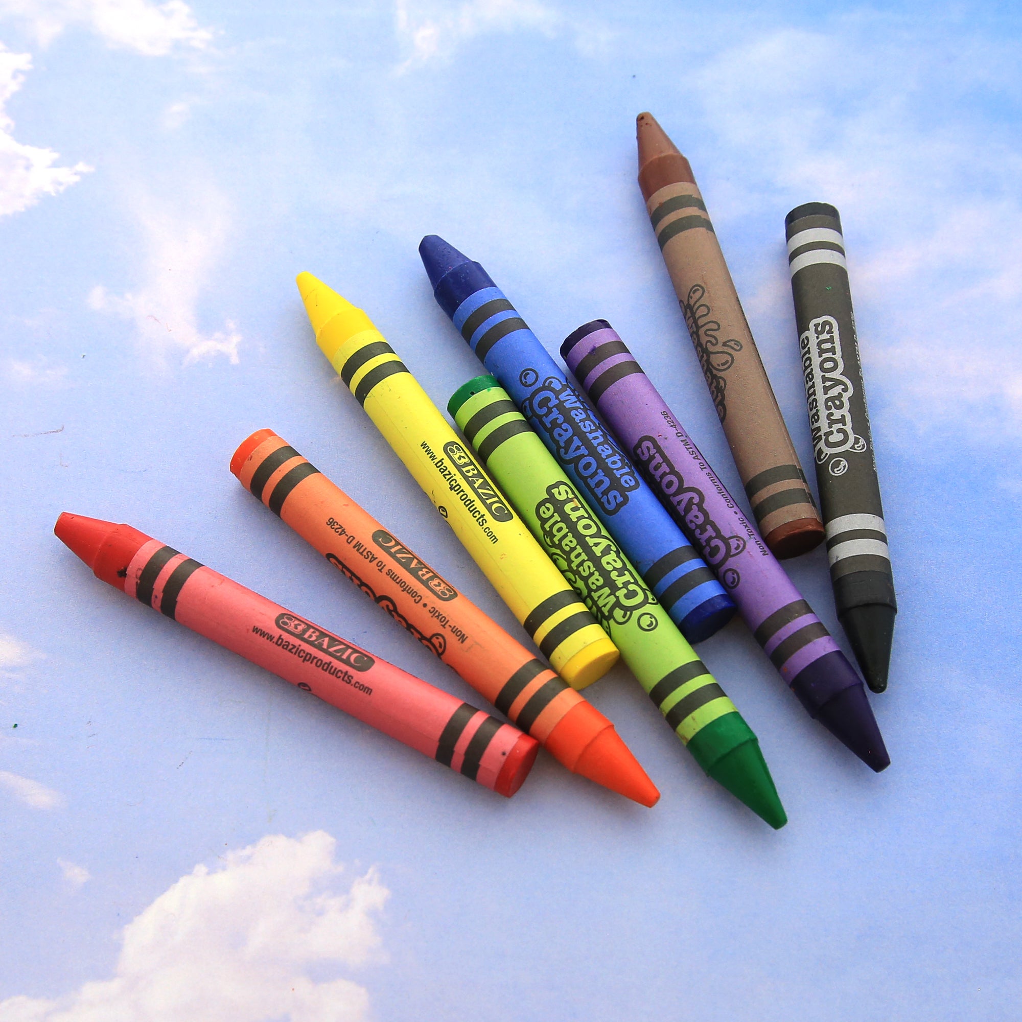 8 Color Washable Premium Jumbo Crayons