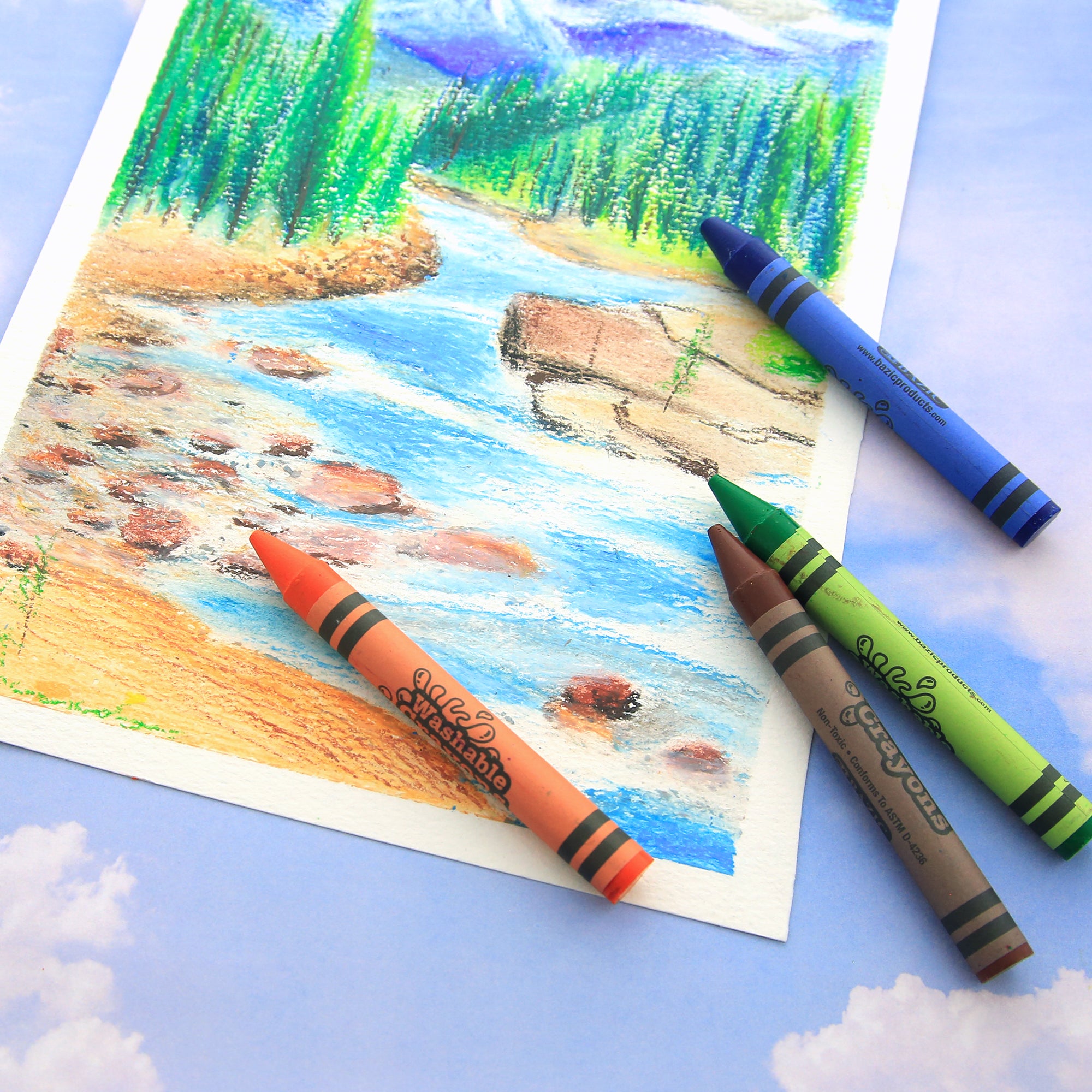 8 Color Washable Premium Jumbo Crayons