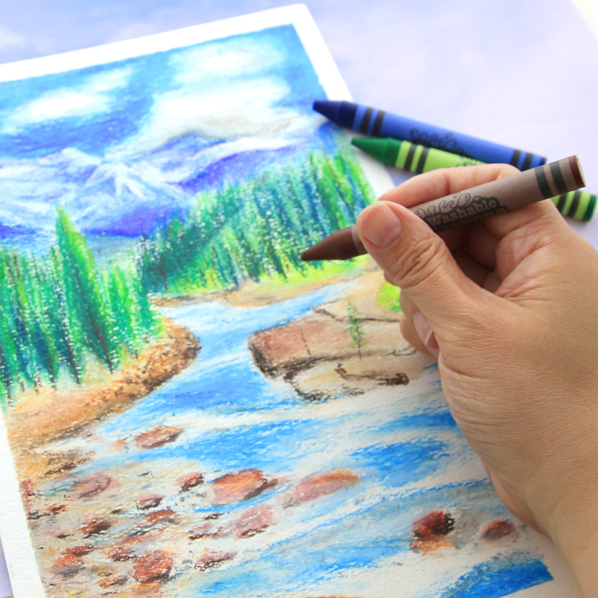 8 Color Washable Premium Jumbo Crayons