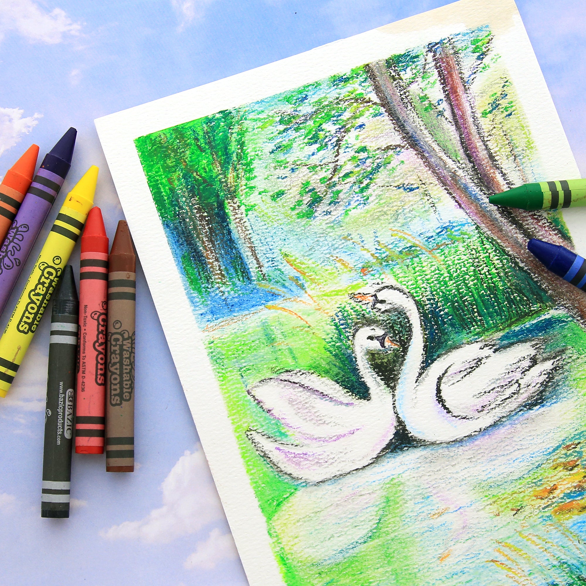 8 Color Washable Premium Jumbo Crayons