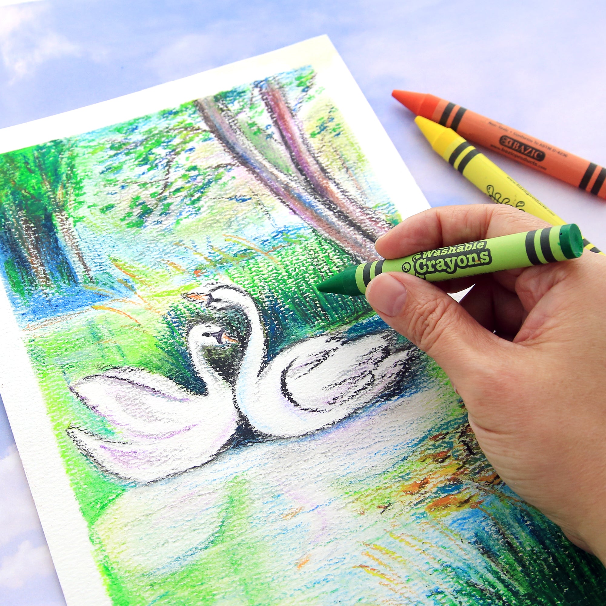 8 Color Washable Premium Jumbo Crayons