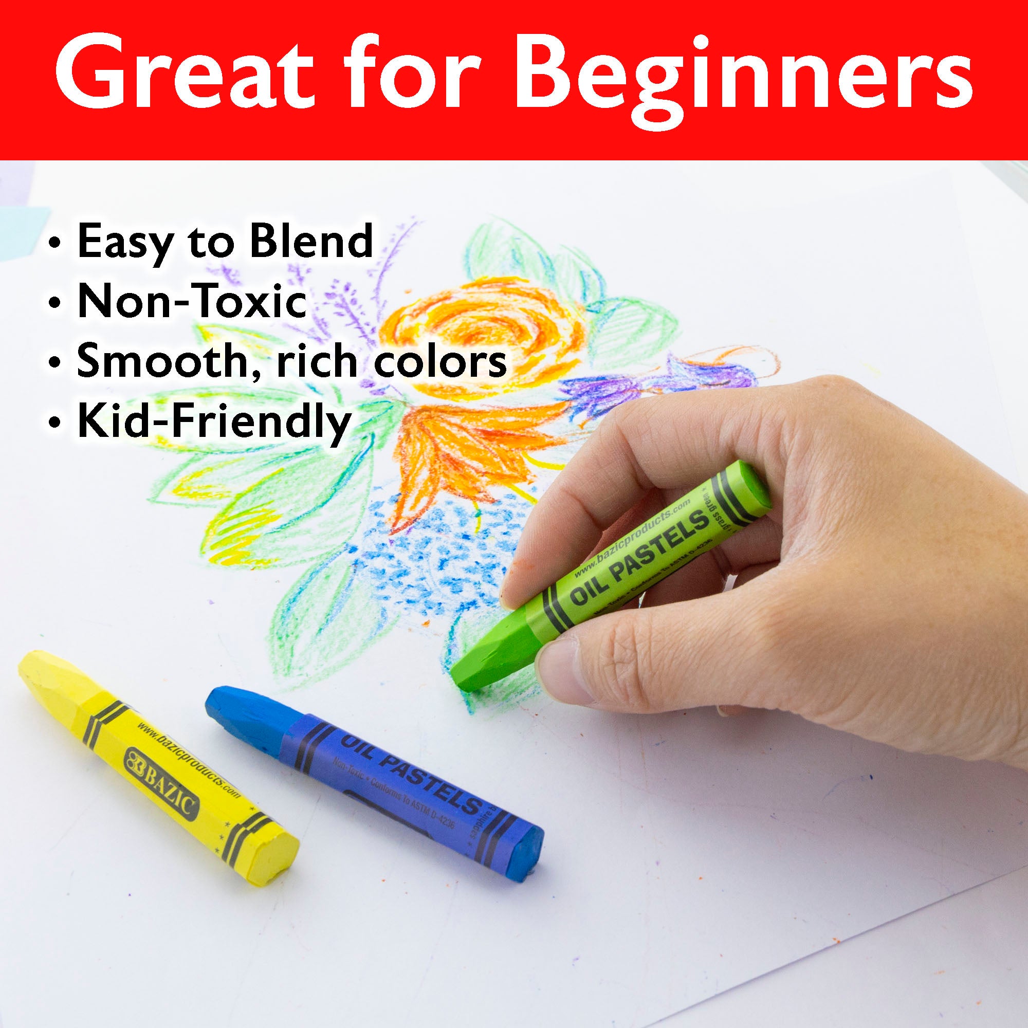 12 Color Jumbo Oil Pastels