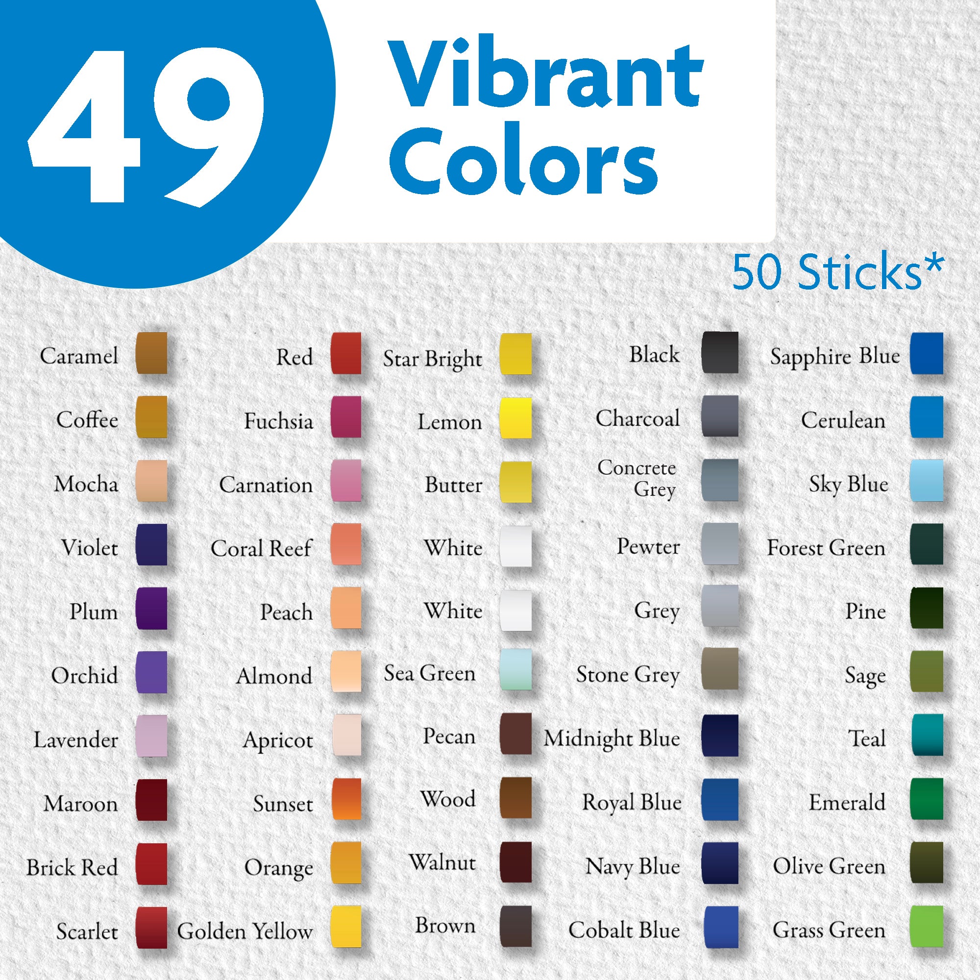 50 Colors Oil Pastels