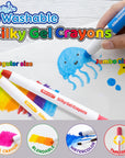 12 Color Jumbo Silky Gel Crayons