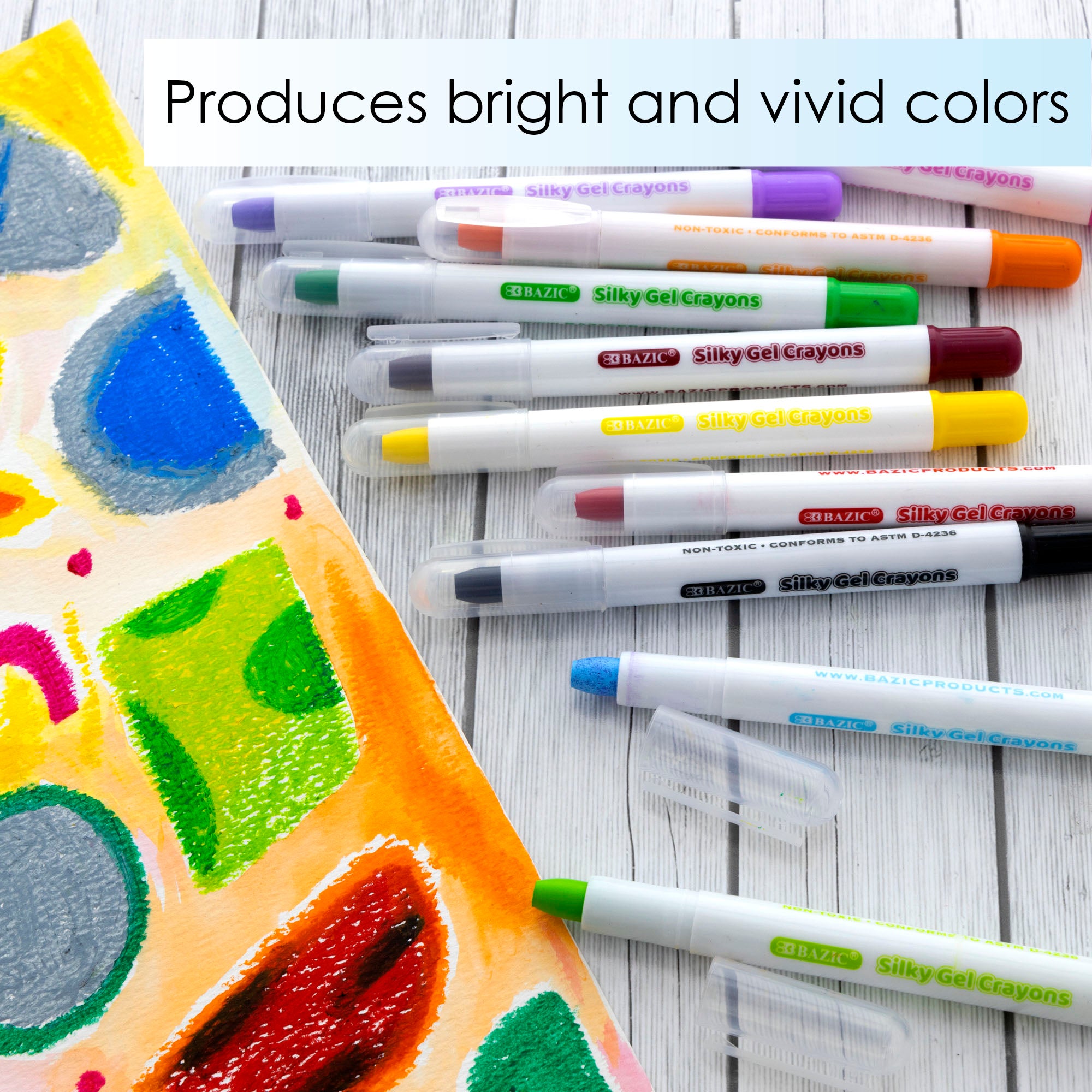 12 Color Jumbo Silky Gel Crayons