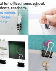 Small 3/4" (19mm) Black Binder Clip (12/Box)