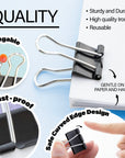 Small 3/4" (19mm) Black Binder Clip (12/Box)