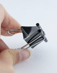 Medium 1 1/4" (32mm) Black Binder Clip (12/Box)
