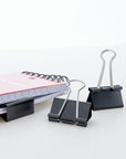 Medium 1 1/4" (32mm) Black Binder Clip (12/Box)