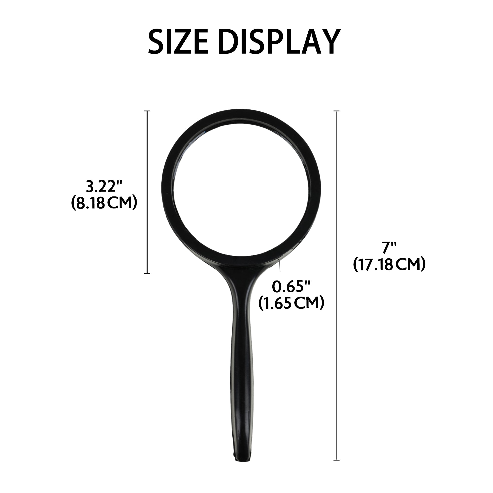 3" Round 2x Handheld Magnifier & 4x Bifocal Inset