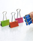Medium 1 1/4" (32mm) Assorted Color Binder Clip (8/Pack)