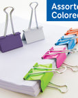 Assorted Size Color Binder Clip (12/Pack)