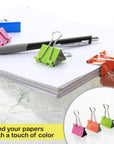Assorted Size Color Binder Clip (12/Pack)