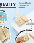 Medium 1 1/4" (32mm) Assorted Color Metallic Binder Clip (6/Pack)