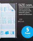 17.5" X 5' Clear Self Adhesive Book Cover
