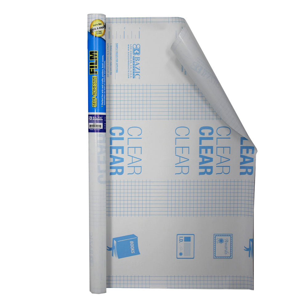 17.5" X 5' Clear Self Adhesive Book Cover