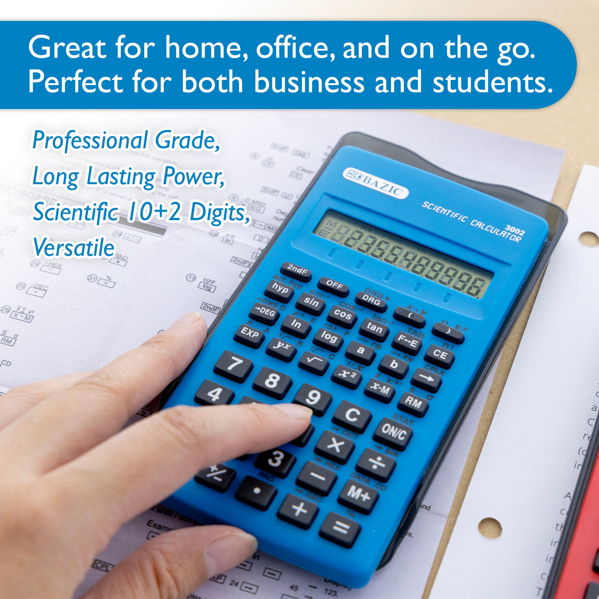 56 Function Scientific Calculator w/ Slide-On Case