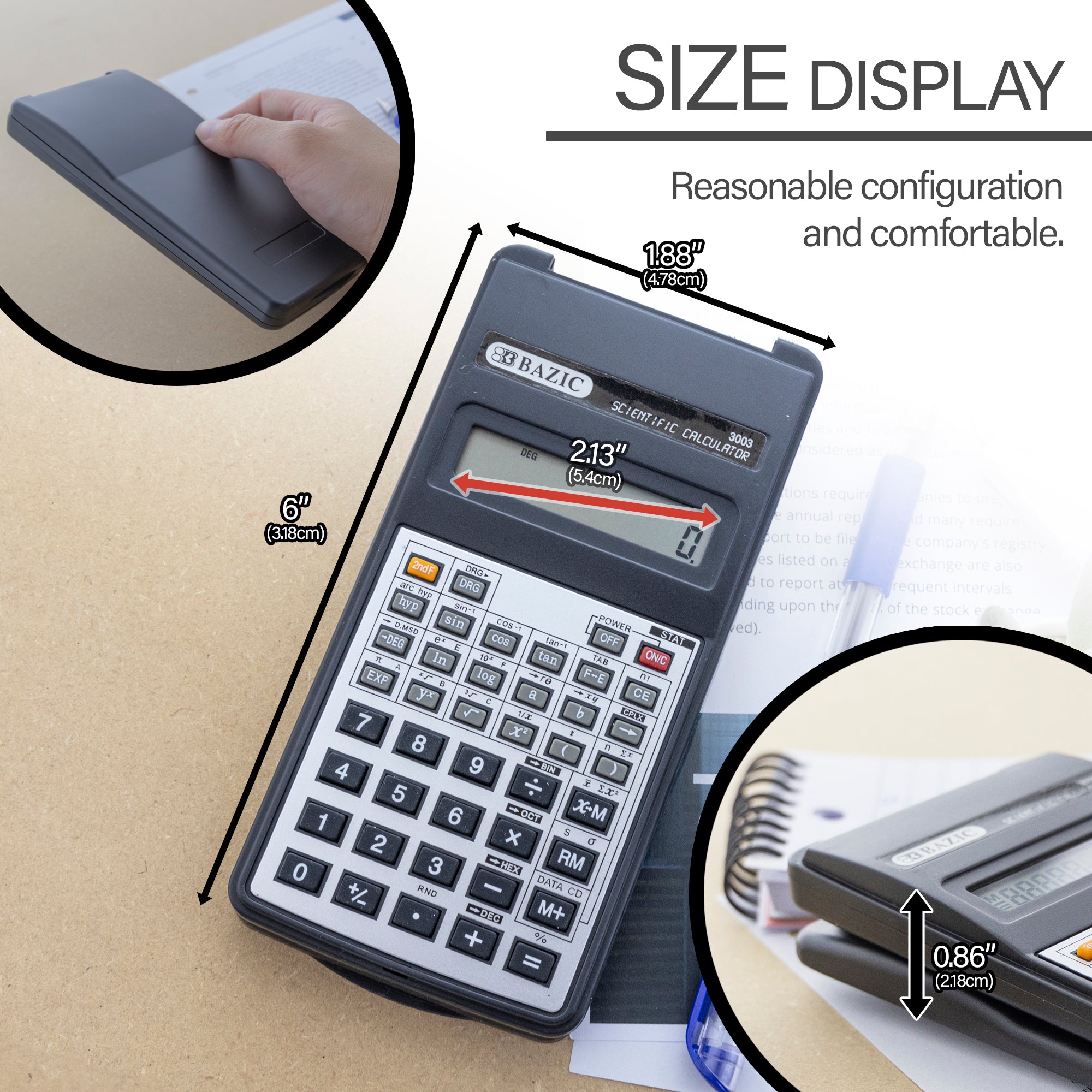 56 Function Scientific Calculator w/ Flip Cover