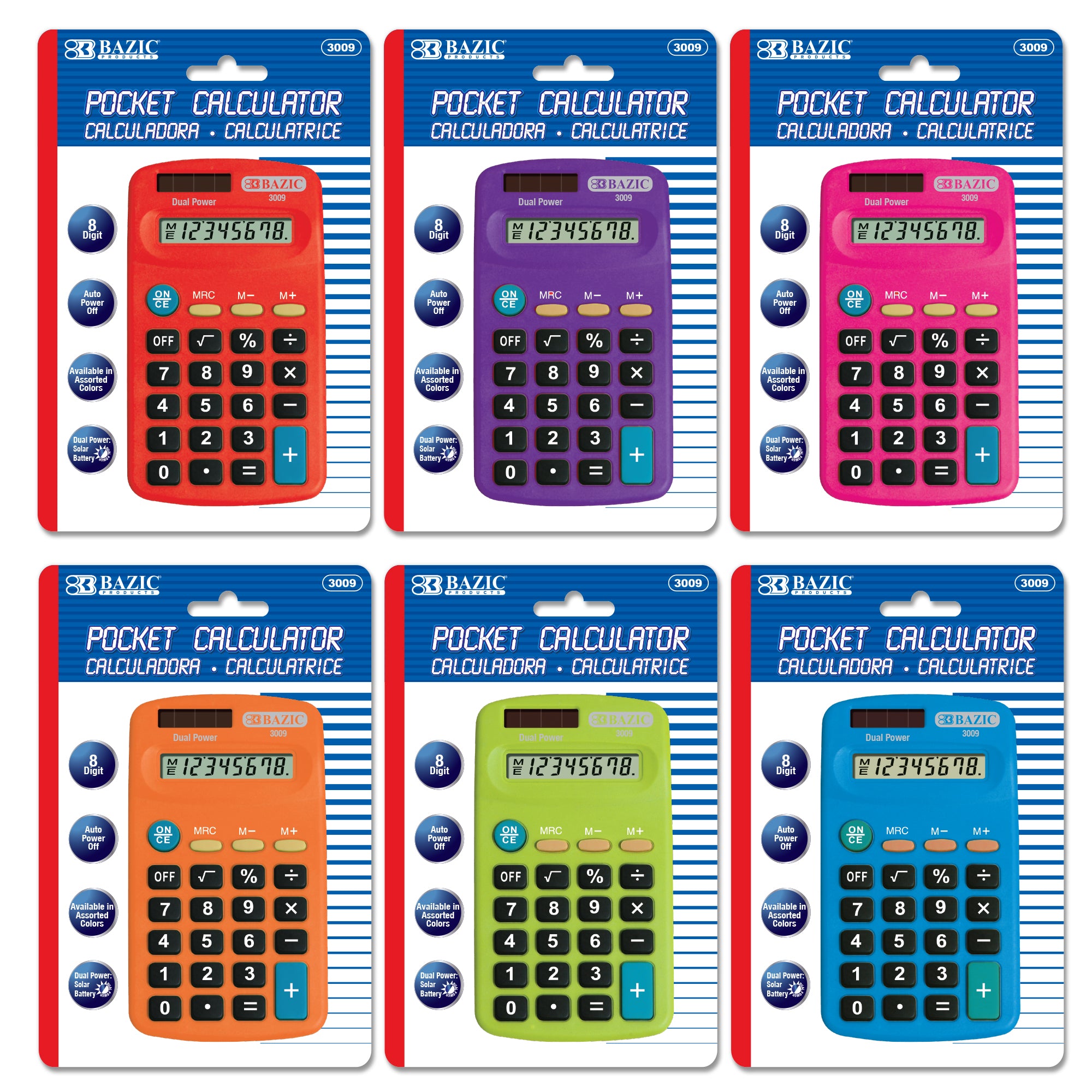 8-Digit Dual Power Pocket Size Calculator