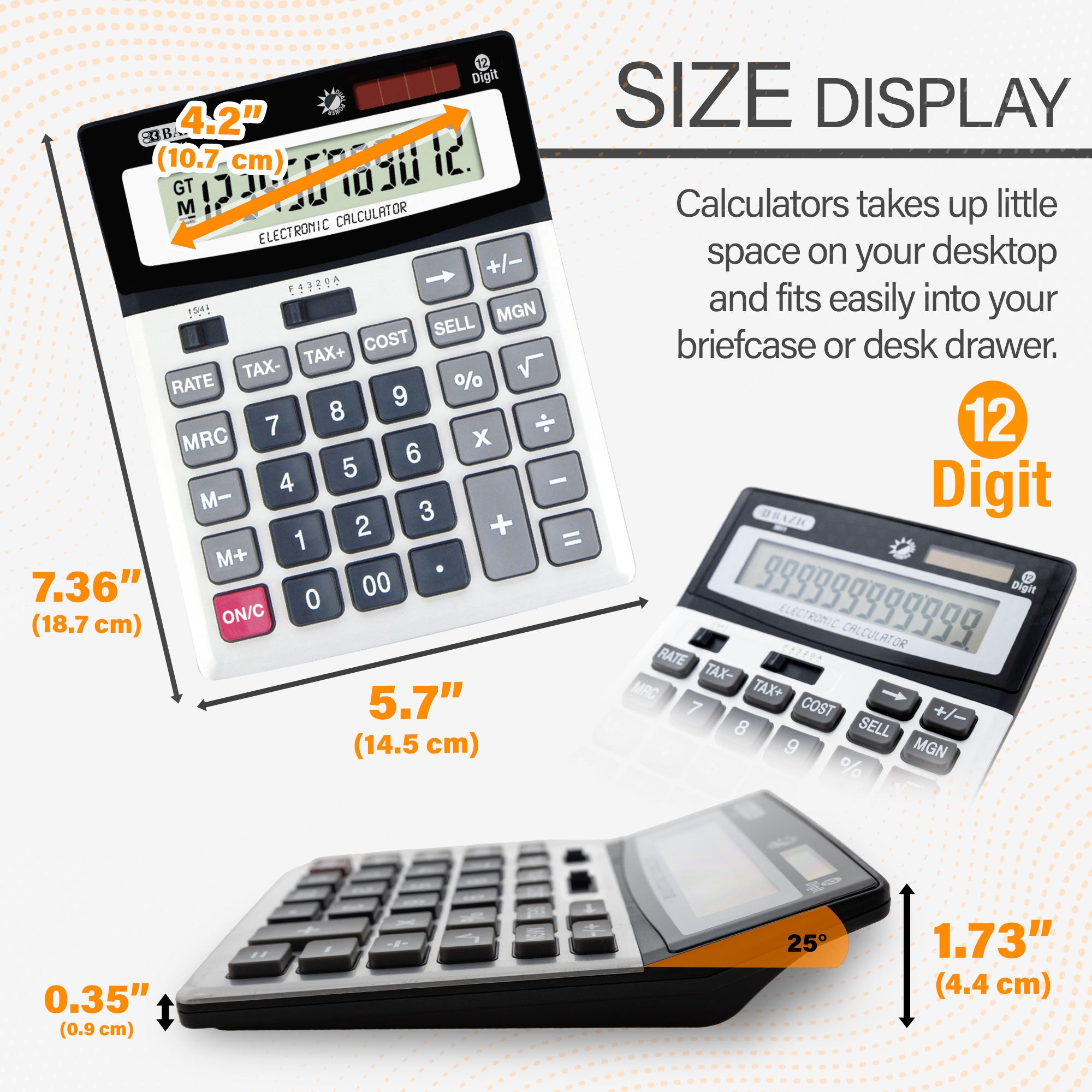 12-Digit Desktop Calculator w/ Profit Calculation & Tax Functions