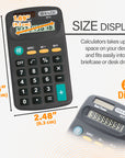 Pocket Size Black Calculator 8-Digit Dual Power