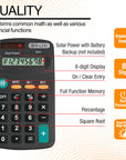 Pocket Size Black Calculator 8-Digit Dual Power
