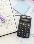 Pocket Size Black Calculator 8-Digit Dual Power