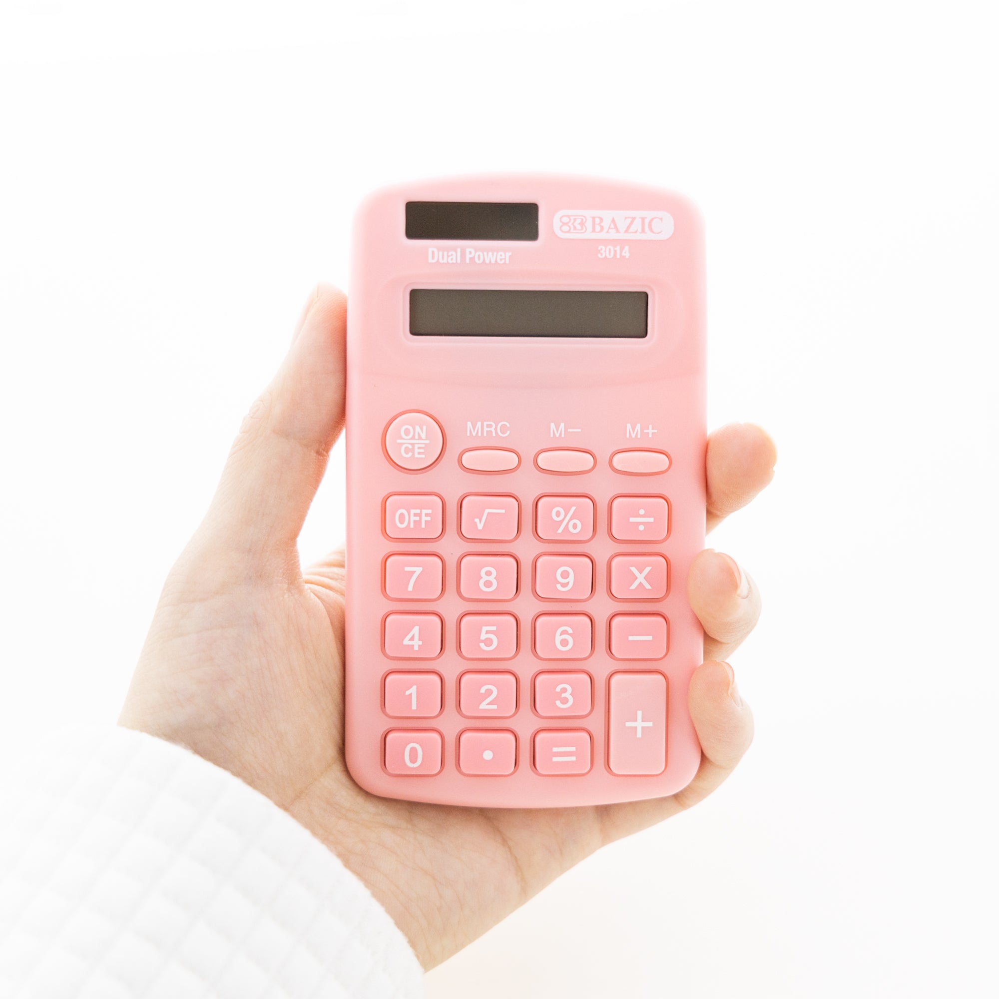 8-Digit Dual Power Pocket Size Calculator - Pastel Color