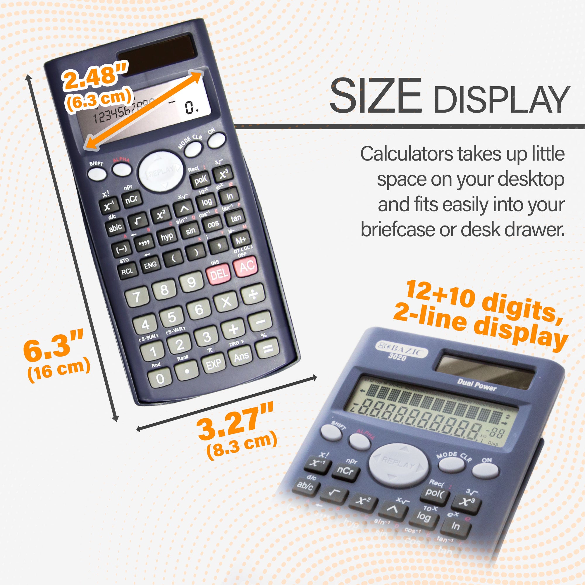 240 Function Scientific Calculator w/ Slide-On Case